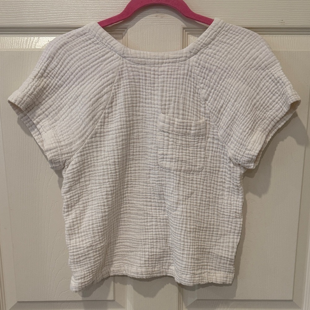 Madewell Ivory Textured Blouse - Like New, XS - Picture 3 of 7